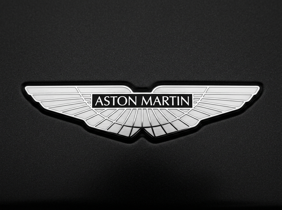 Aston Martin wings logo black and white